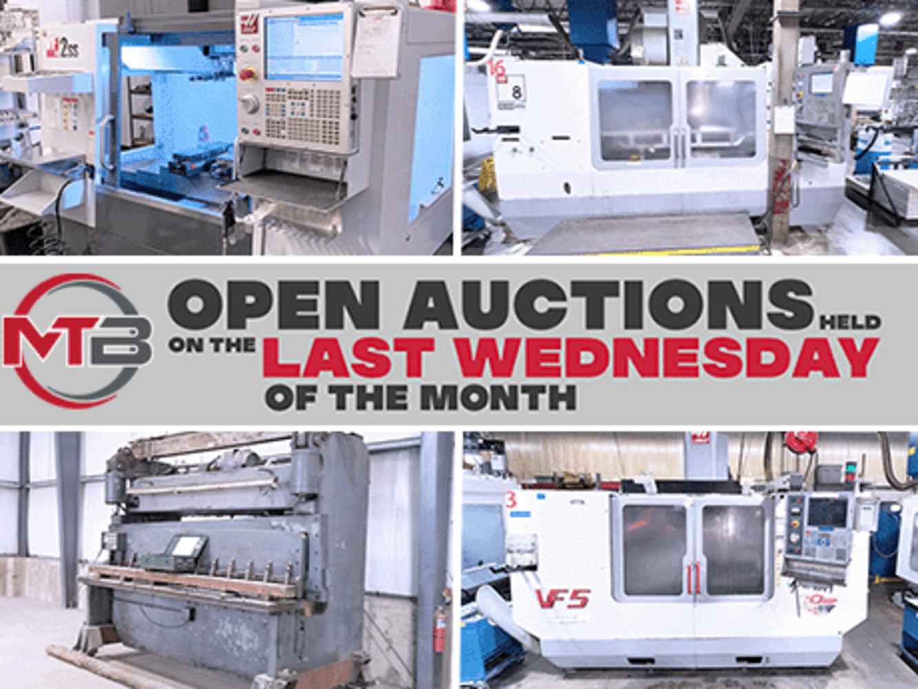 Monthly Multi-Facility CNC & Fab No Reserve Auction