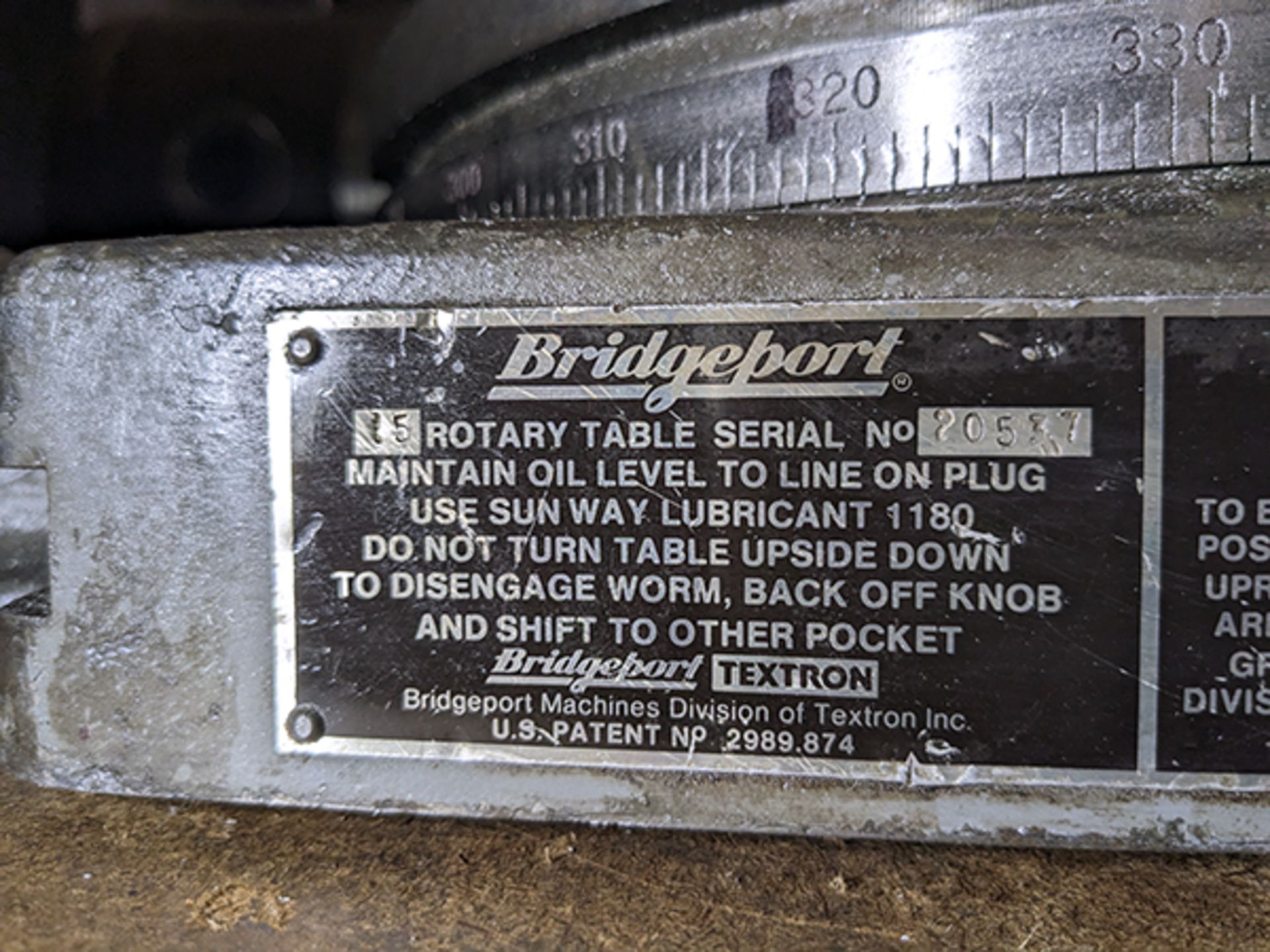 Bridgeport 15" Rotary Indexing Table - Image 6 of 6