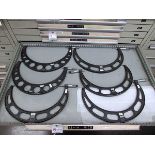 (10) 12"-15" Micrometers in 2 Cabinet Drawers