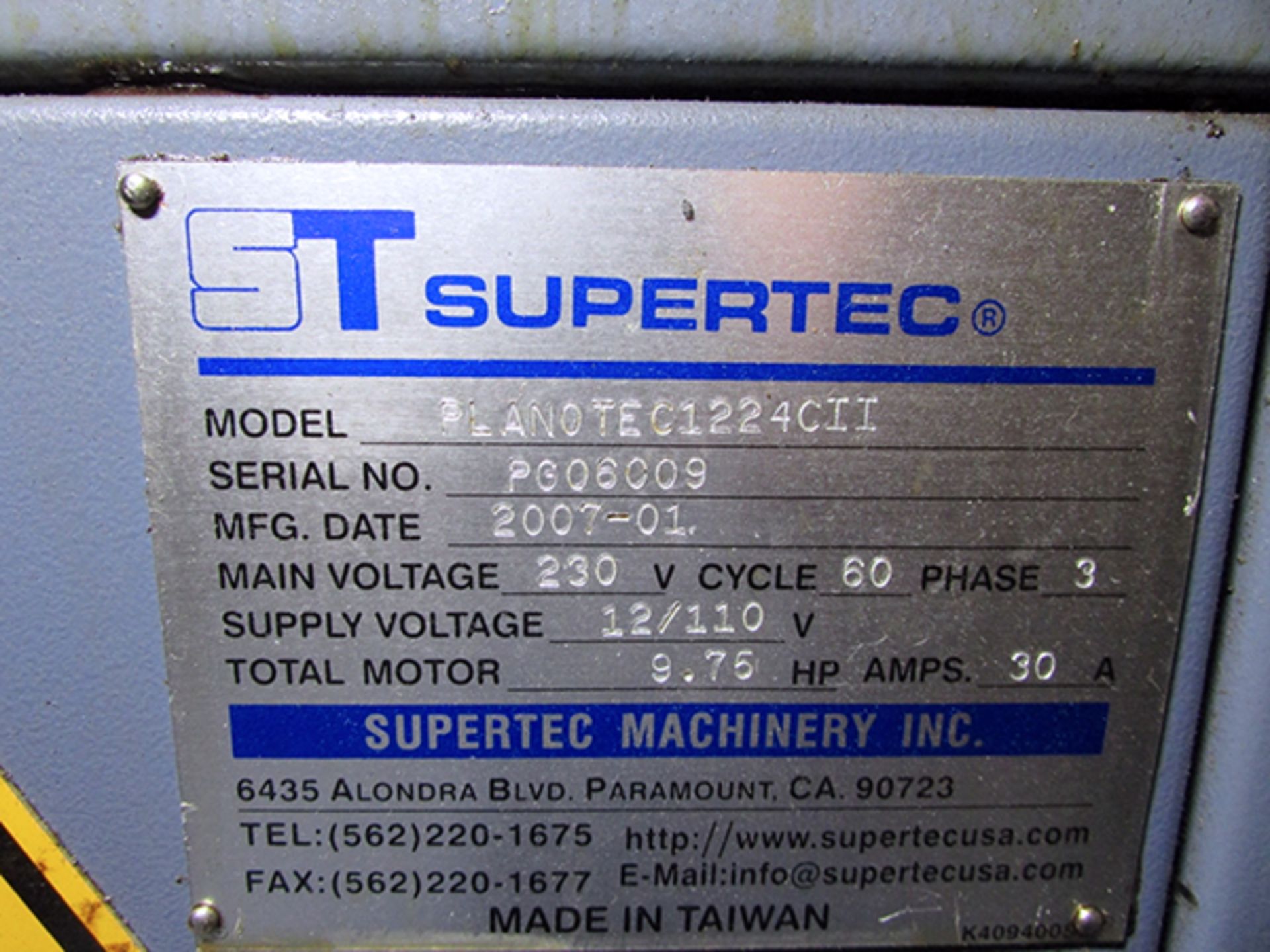 2007 Supertec PLANOTEC1224CII CNC Hydraulic Surface Grinder - Image 17 of 17