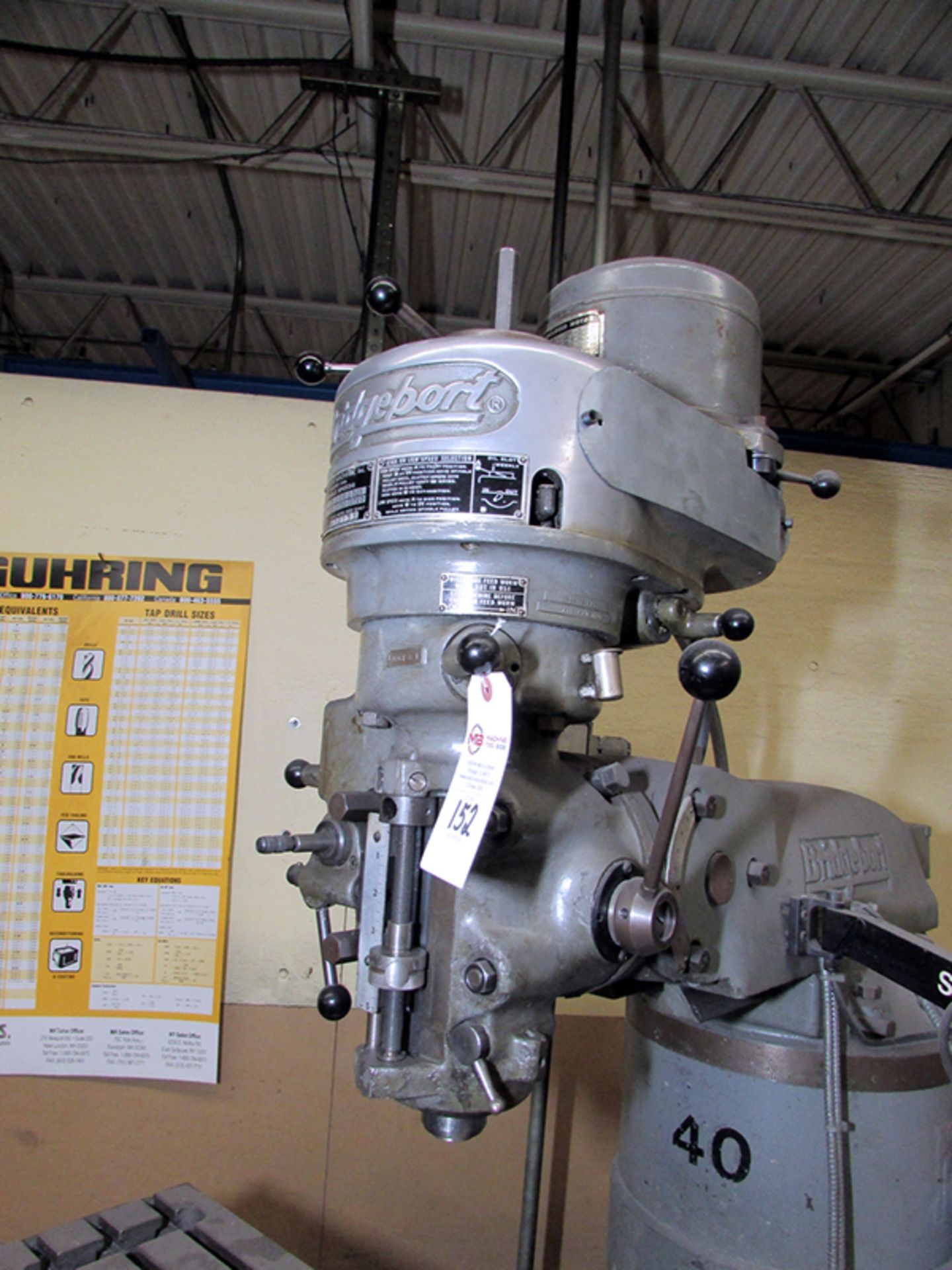 Bridgeport Vertical Milling Machine - Image 4 of 14