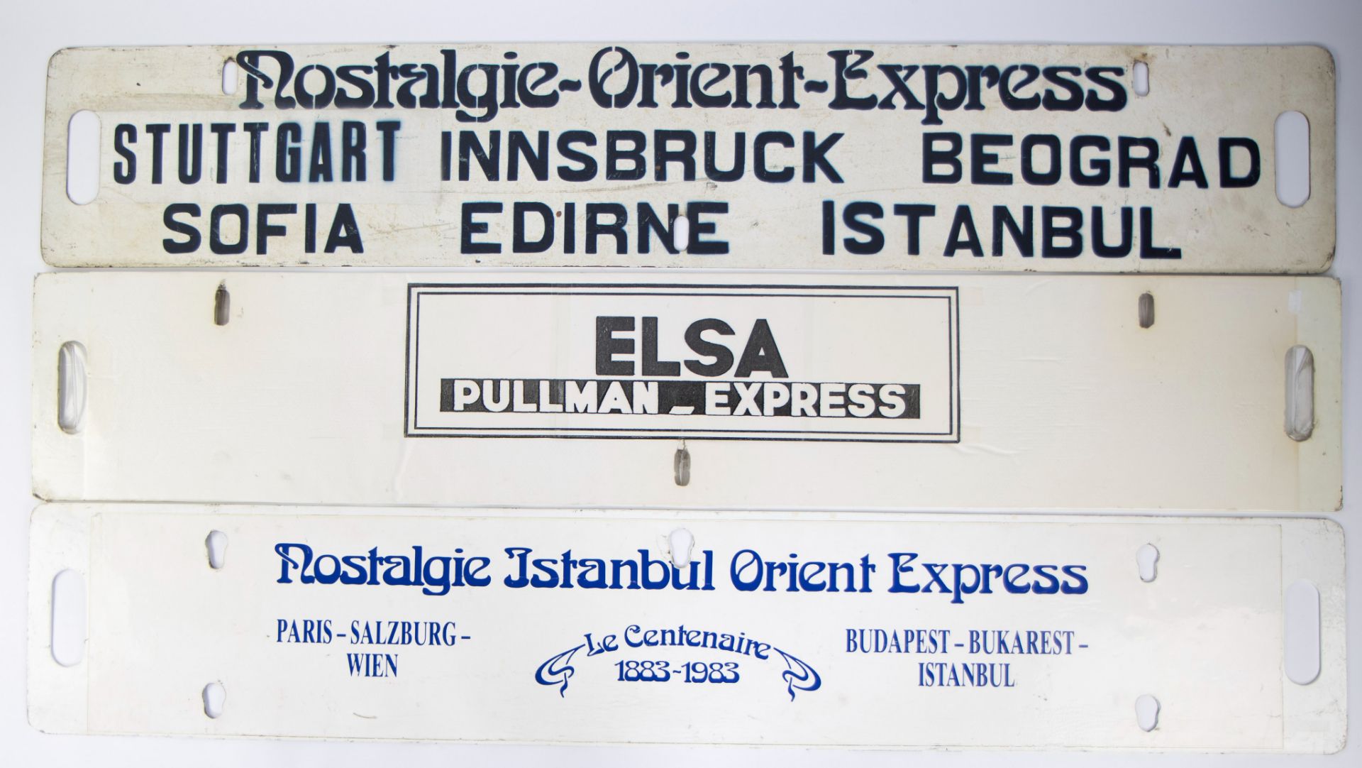 3 metal plates of an Orient Express train - Image 2 of 2