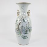 Chinese baluster vase decorated with ladies in the garden