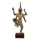 Four-Armed Avalokiteshvara (Bodhisattva of Infinite Compassion) in metal, Thailand or Cambodia