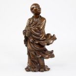 Chinese wooden statue of a Shaolin monk