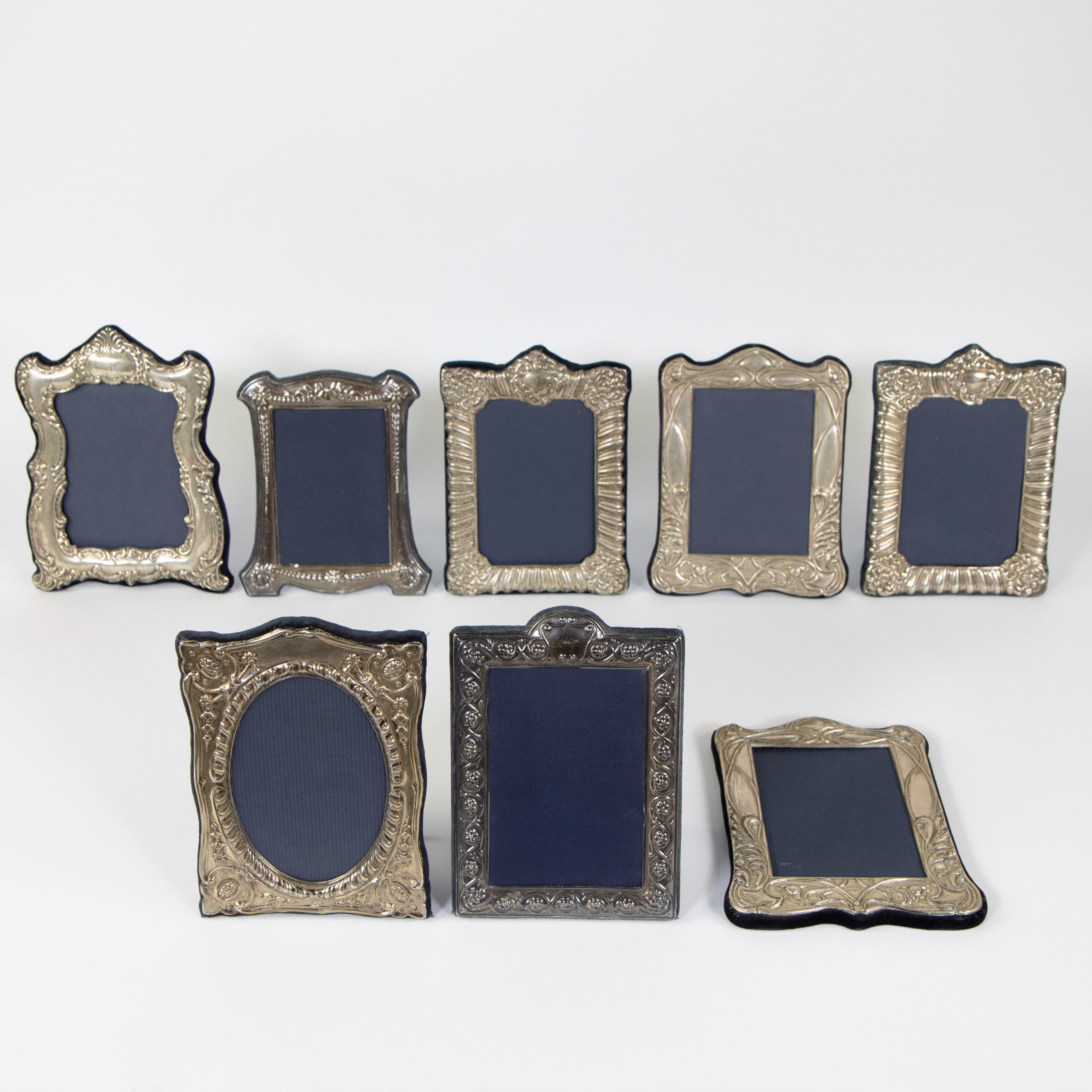 Lot of silver photo holders, circa 1900