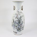 19th century Chinese vase with ladies in the garden