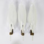 Lot of 3 Murano glass wall lamps