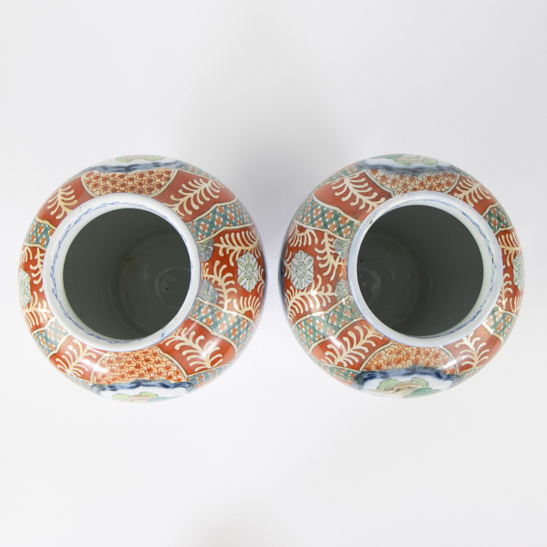 Pair of lidded vases P. Regout & Co, Maastricht, marked - Image 5 of 7