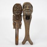 2 wooden nutcrackers, late 19th century