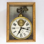 Electric hanging clock 'Moederklok' Electrique Brillié circa 1910-'30. Wall clock with marble back p