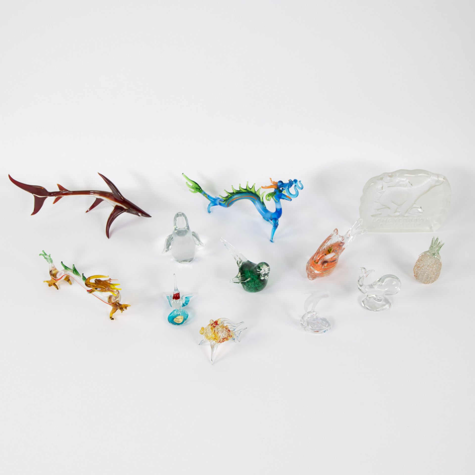 Lot of mouth-blown glass animals, MURANO