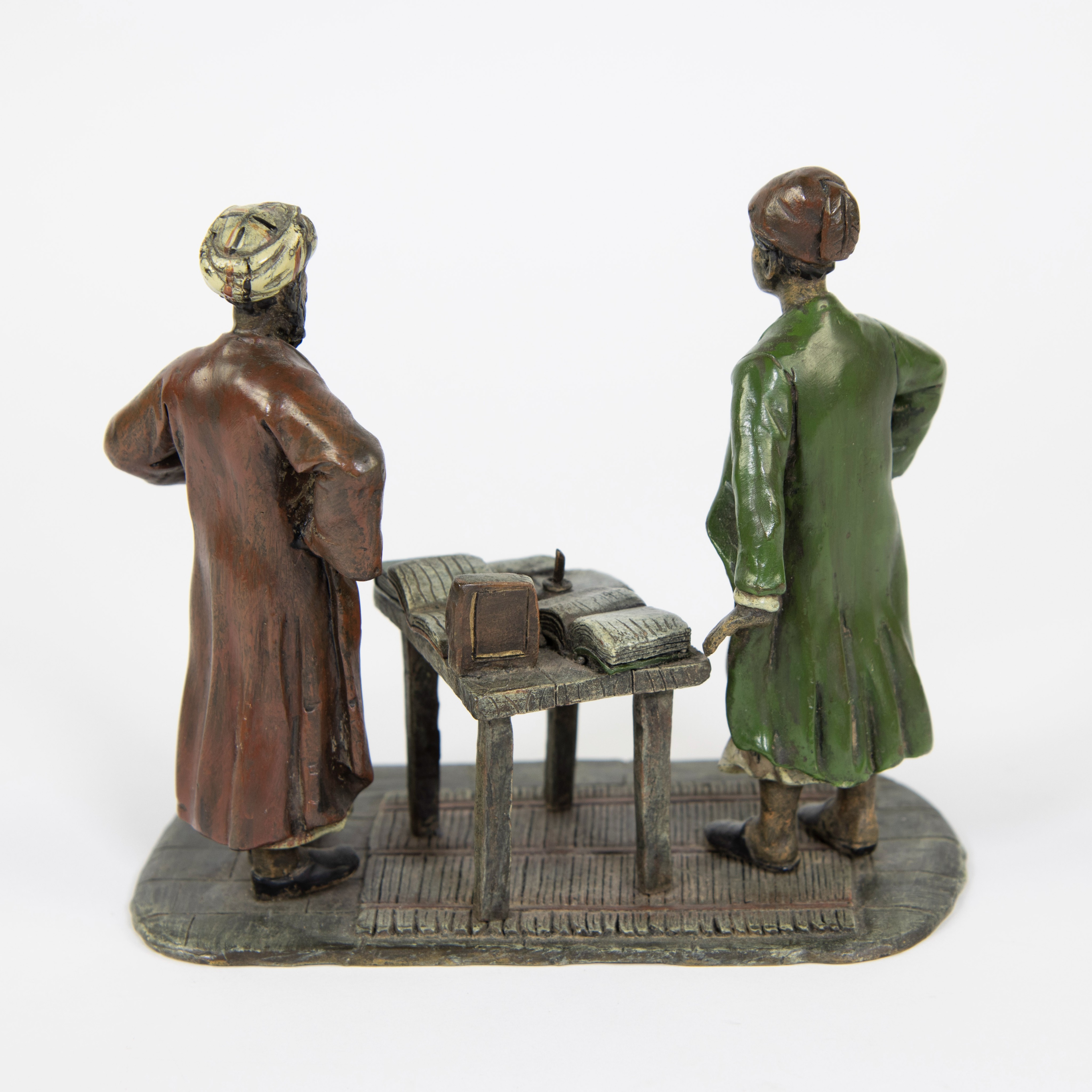 Viennese bronze booksellers, cold painted, marked Franz Bergman - Image 3 of 6