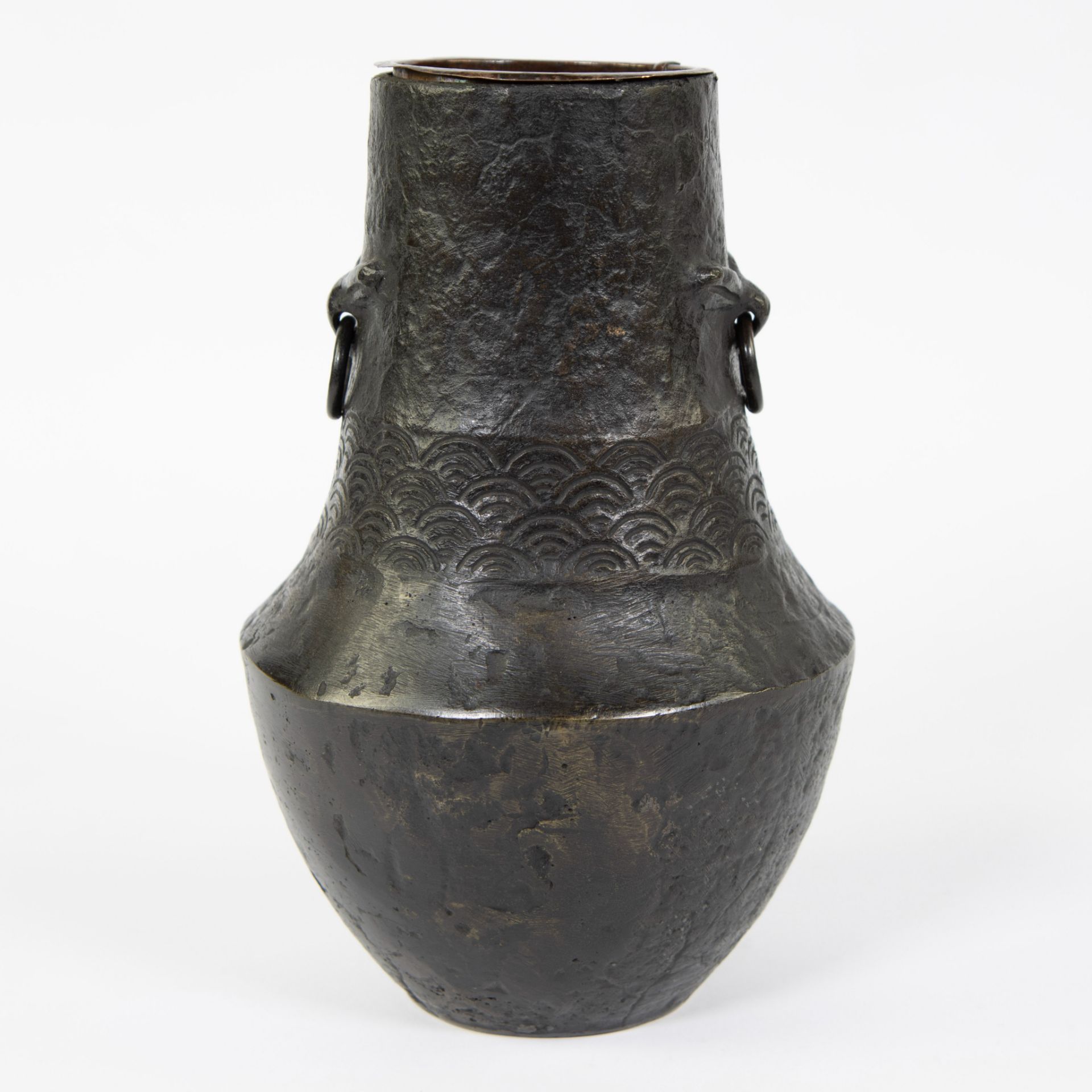 Japanese bronze vase Meiji period