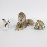 Lot of glazed porcelain animals Royal Copenhagen, marked