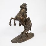 Bronze Cheval de Marly after G. Coustou, signed