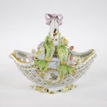 Herend porcelain basket, marked