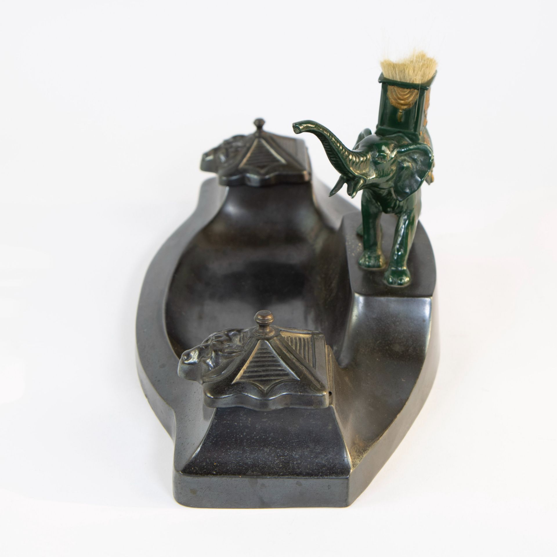 Art Deco inkwell with oriental decor, 1930s - Image 3 of 5