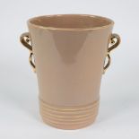 Art Deco Keramis vase in brown ceramic, stamped and numbered