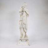 Marble statue Diana of Gabii, representing the Greek goddess ARTEMIS, signed