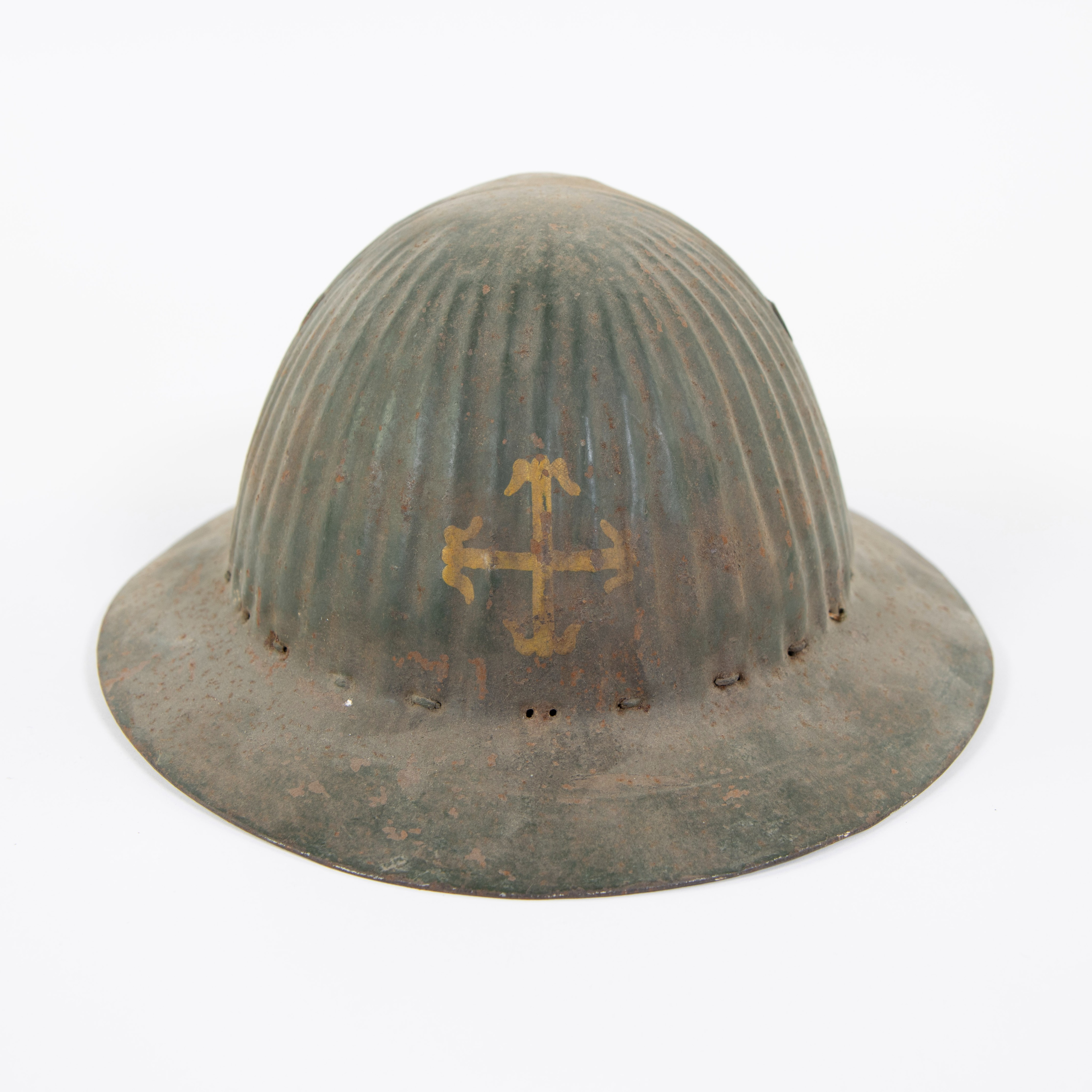 First English WW I helmet, sold to Portugal and used in the Civil War.