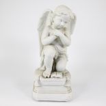 Porcelaine De France VTM, kneeling angel, marked
