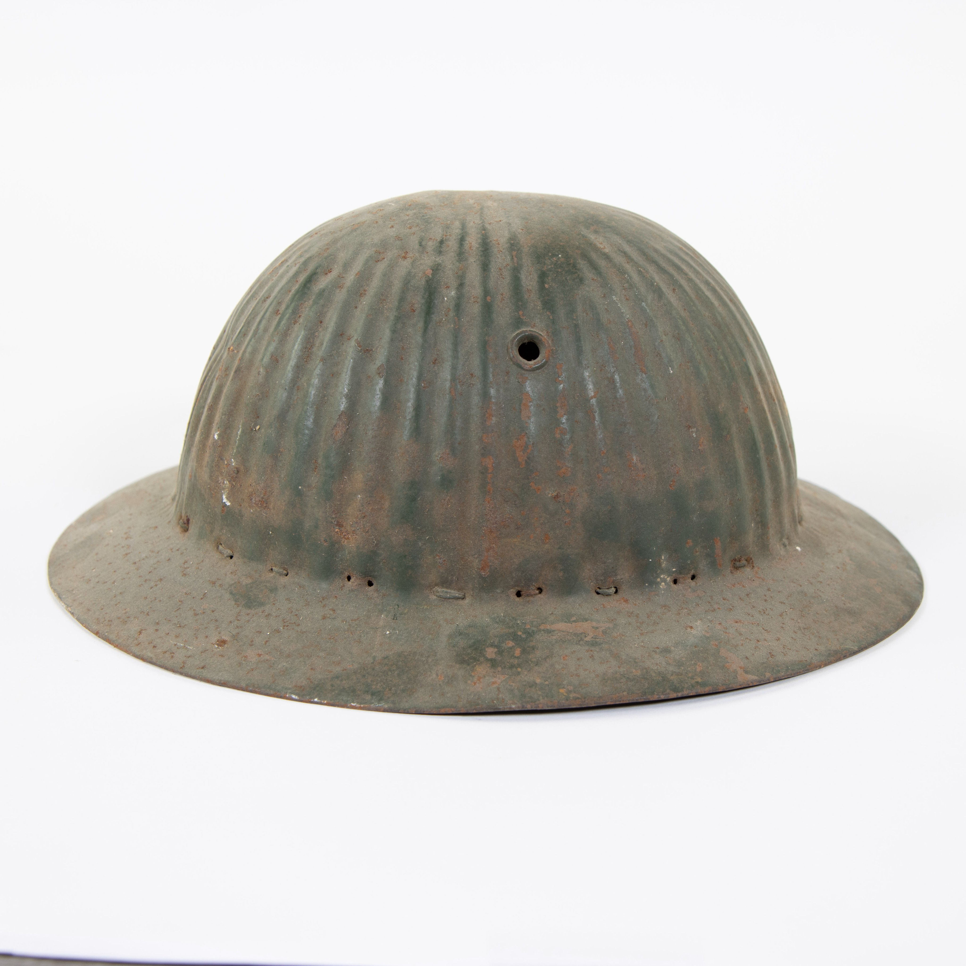 First English WW I helmet, sold to Portugal and used in the Civil War. - Image 4 of 4