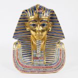 An Edoardo Tasca porcelain King Tutankhamun head, Capo di Monti, signed and n° 240/500