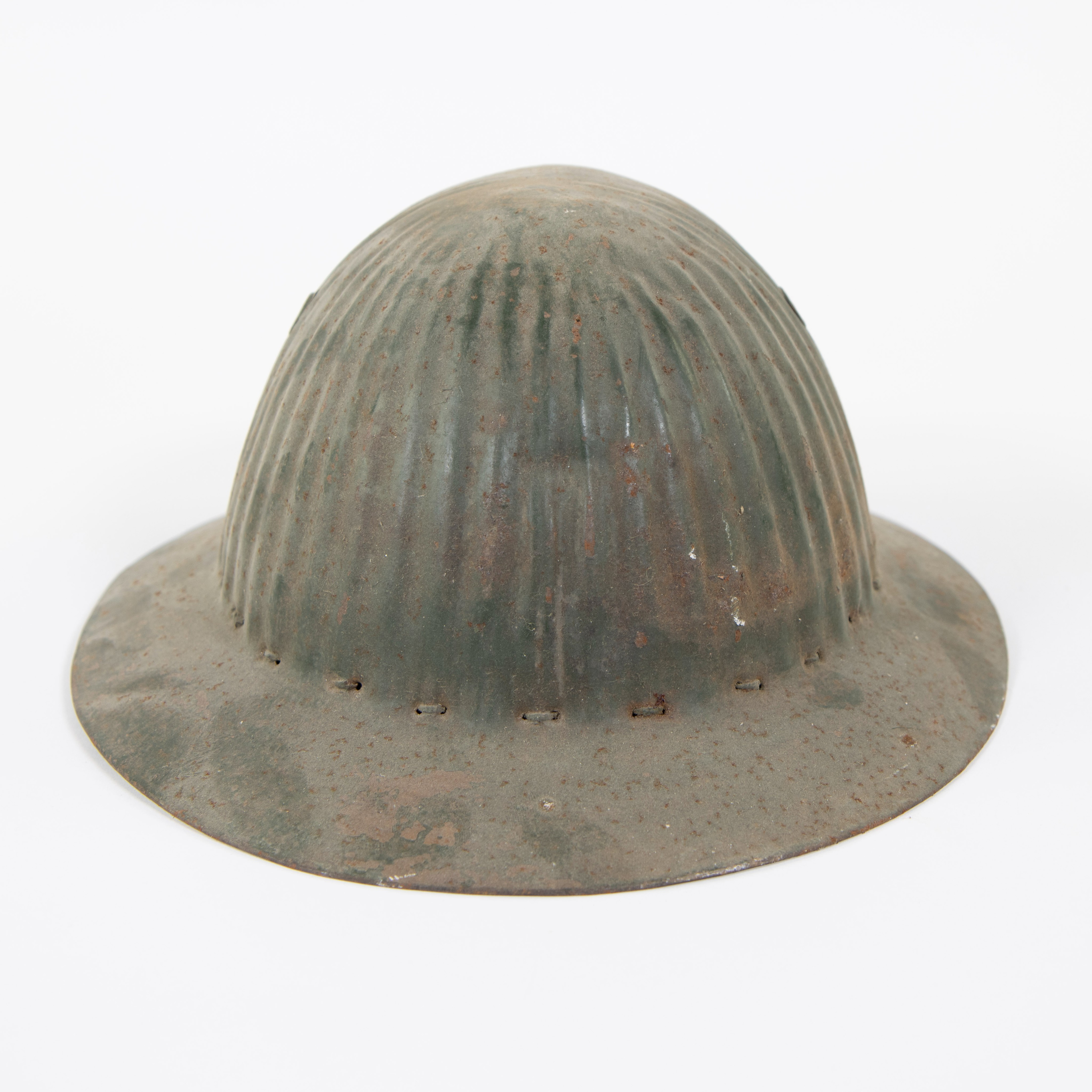 First English WW I helmet, sold to Portugal and used in the Civil War. - Image 3 of 4