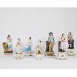 Lot of porcelain polychrome figurines