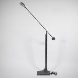 Tre Ci Luce halogen floor lamp in black metal and plastic, 1980s