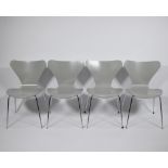 Fritz Hansen 4 butterfly chair chair chrome, gray lacquered