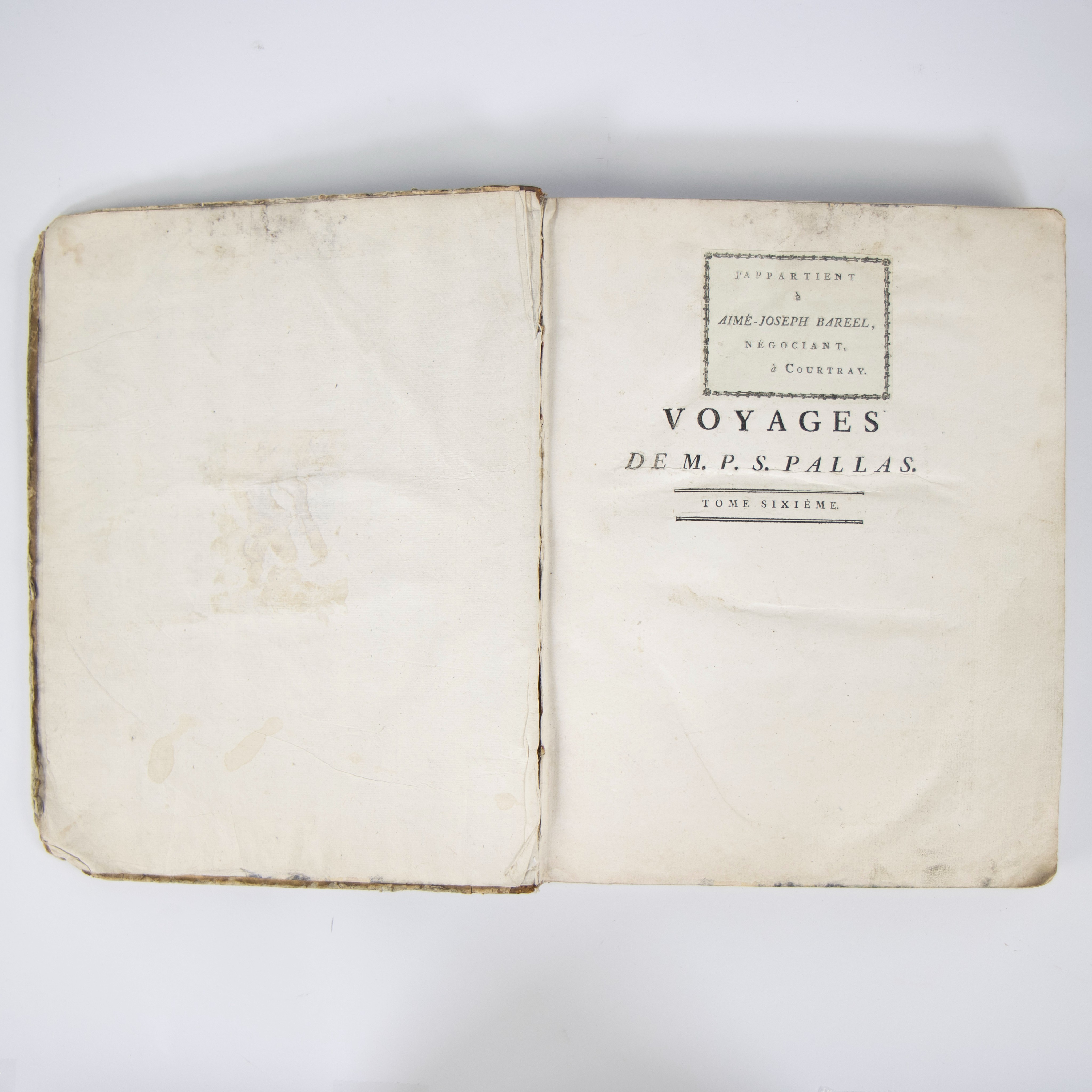 VOYAGES de M.P.S. Pallas en différentes provinces de l'Empire de Russie, Tome sième 1793 - Image 2 of 3