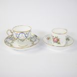 Cup and saucer Sèvres circa 1770 and Vieux Paris circa 1790