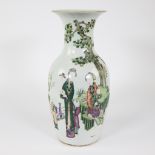Chinese vase with garden decoration and butterflies, 19th century