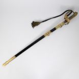 Antique naval officer's sword by Wilkinson, Gun & Sword Maker Pall MAll London decorated with lion's