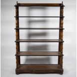 Wooden 19th century bookshelf in acajou