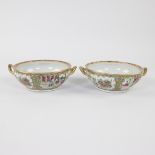 2 Chinese sweet meat dishes, Canton, late 19th century