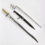 Lot of weapons including Yatagan bayonet French infantry and Belgian infantry bayonet