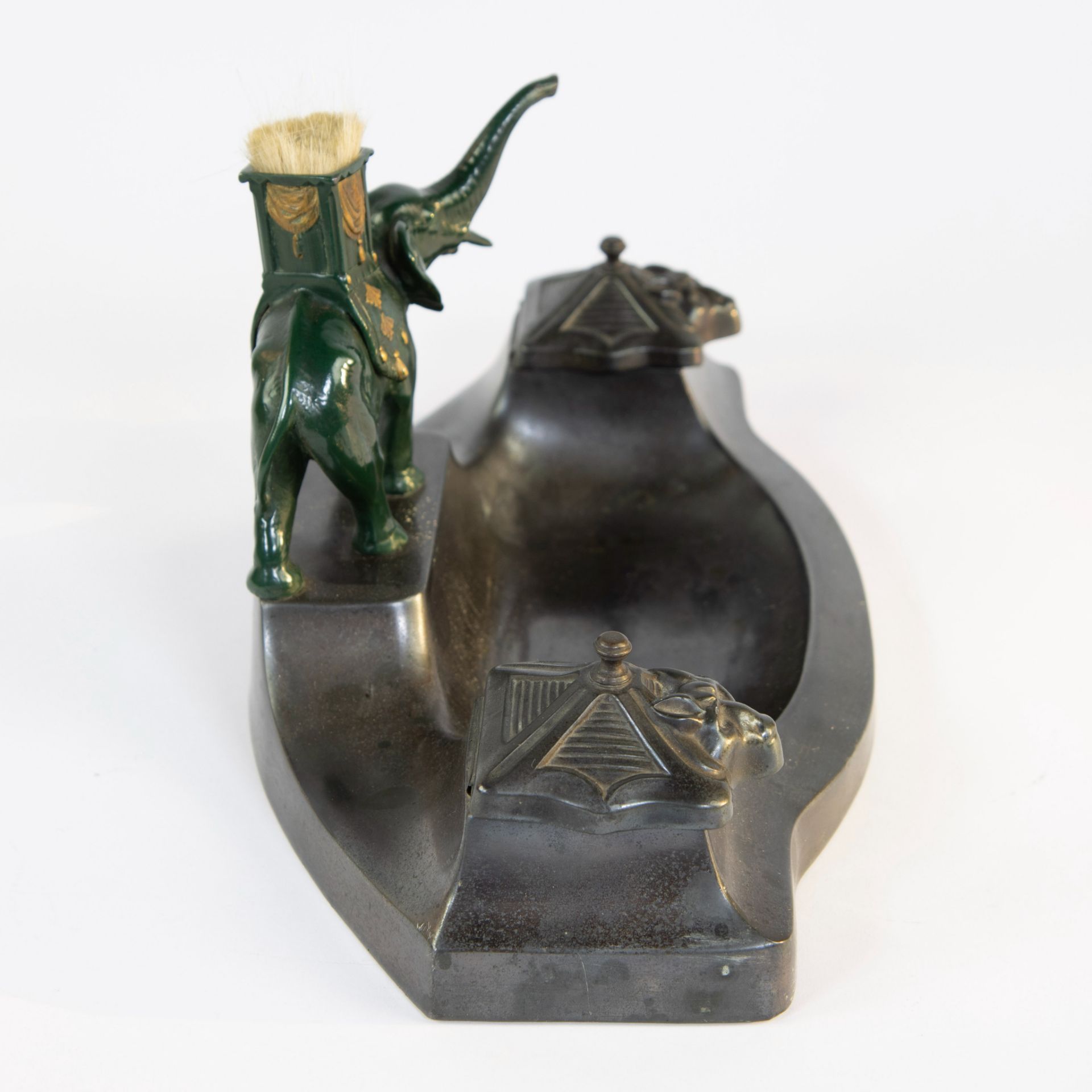 Art Deco inkwell with oriental decor, 1930s - Image 5 of 5