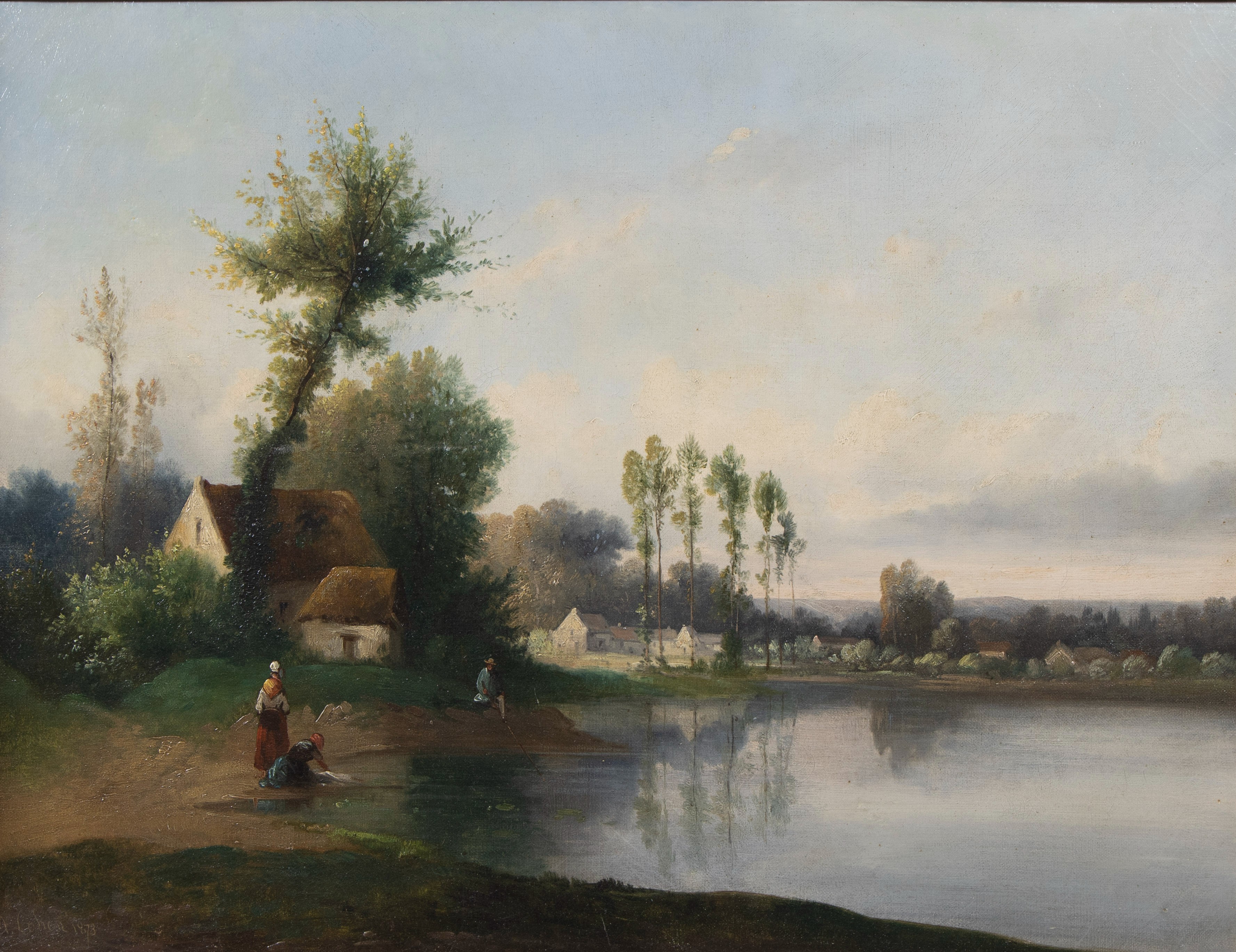 European school 19th century, oil on canvas Landscape, signed A Cohen and dated 1873