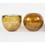 Koen VANDERSTUKKEN (1964), collection of 2 mouth-read convex vases, signed Ost 91 and 93