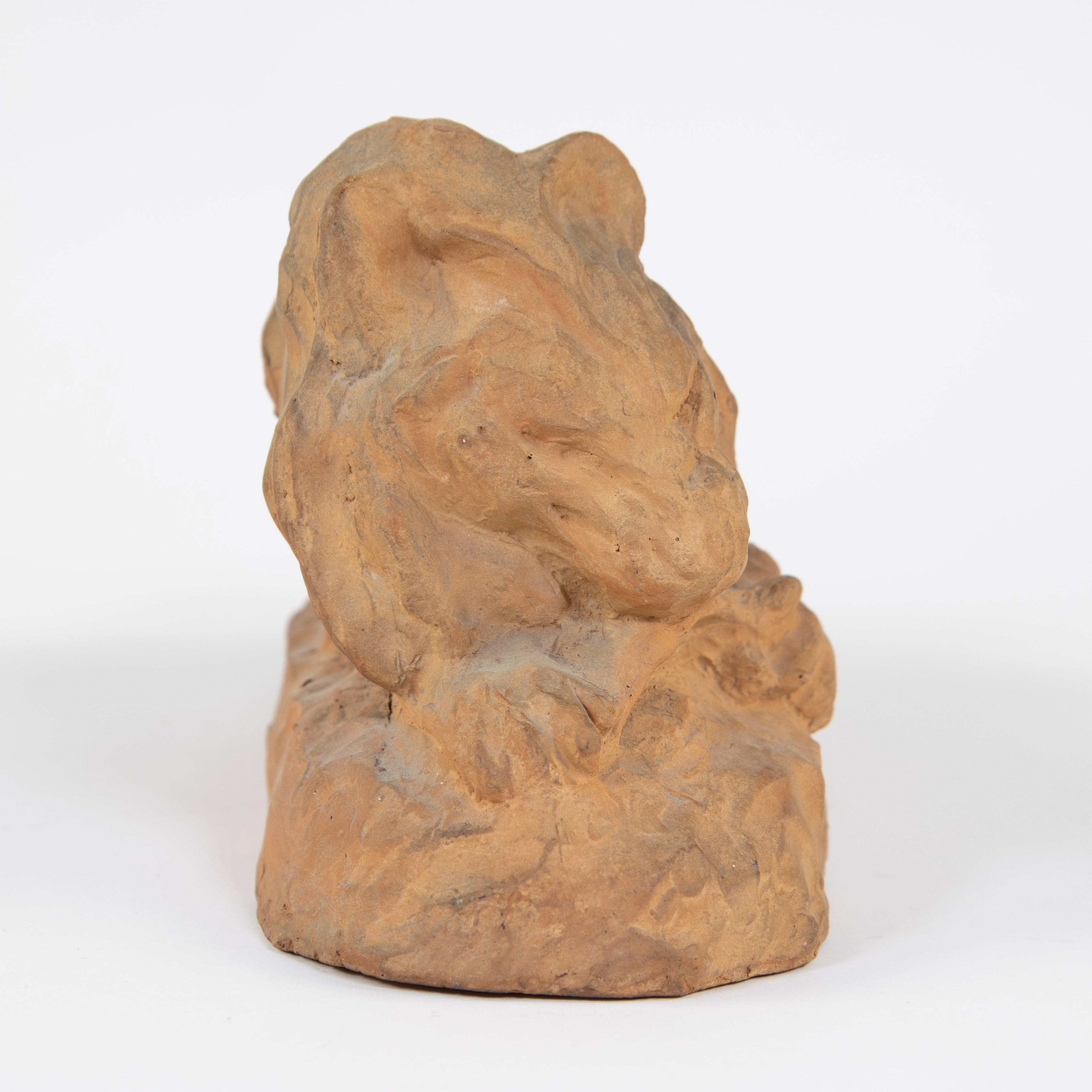 Albert HAGER (1857-1940), terracotta lying lion, signed and dated 1928 - Image 6 of 7