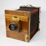 Antique wooden 'plate' camera intended for glass negatives
