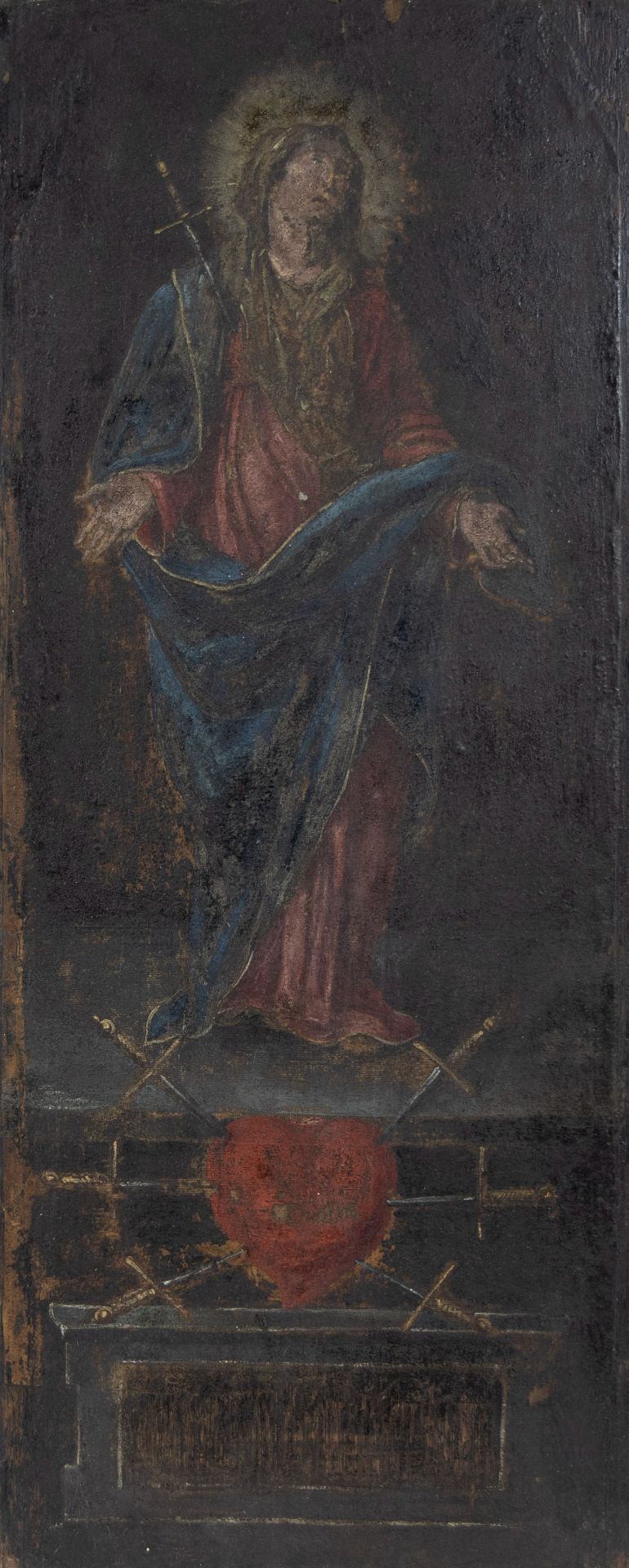 Oil on paper on panel Saint, Antwerp, ca 1600