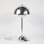 A Flowerpot lamp in chromed steel. Design by Verner Panton . Limited edition Unique Interieur Copenh