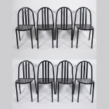 Set of 8 vintage No.222 chairs by Robert Mallet-Stevens for Pallucco Italy, 1980s