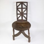 Ethiopian Chair of Carved Wood