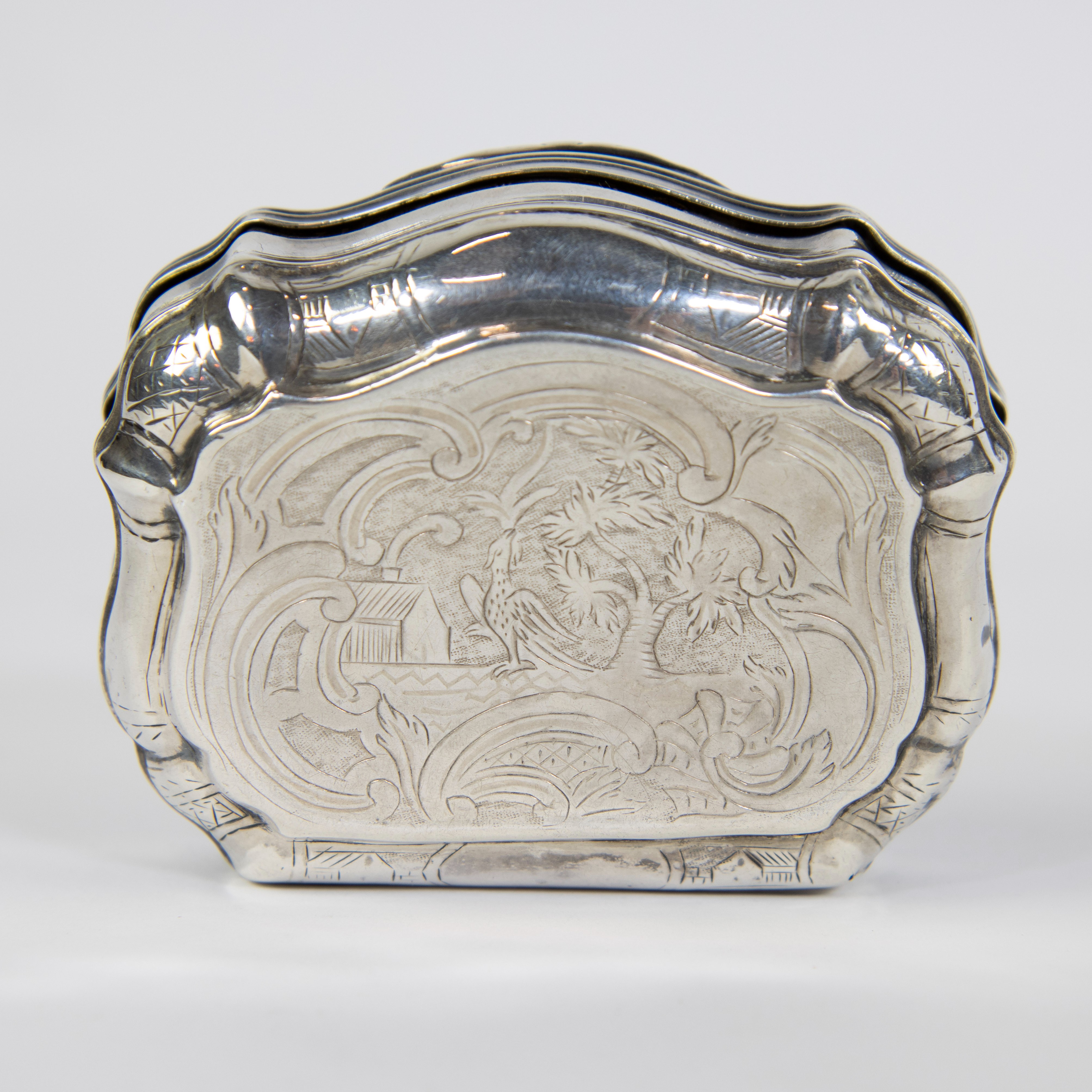 A silver tobacco box 1753 Ath Louis XV d'époque, 5 hallmarks - Image 8 of 8