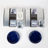 Arne JACOBSEN (1902-1971) Royal Dish blauw (2) in original box. Limited edition Unique Interieur Cop